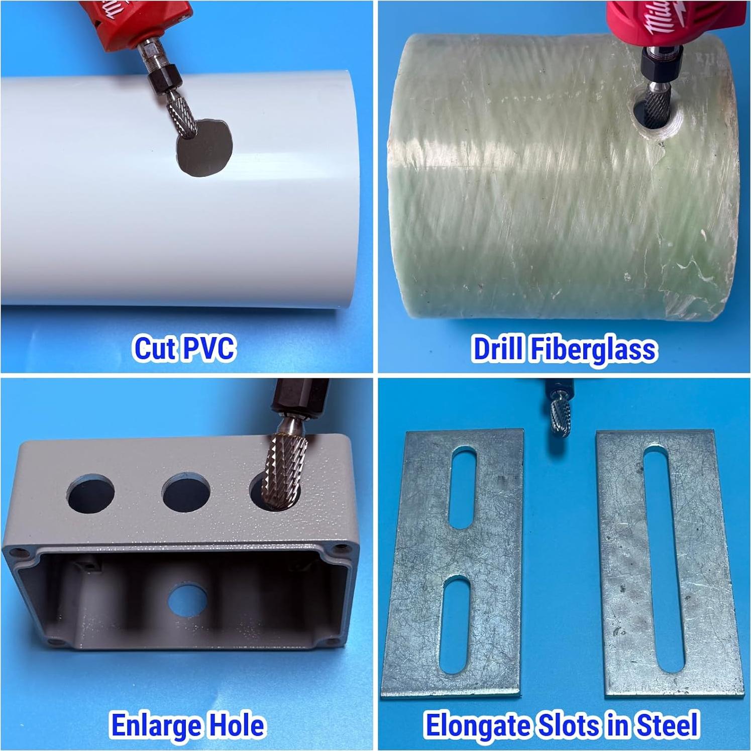 Juego de 3 Fresas de Carburo Sworker 1/4" Vástago 12.7mm