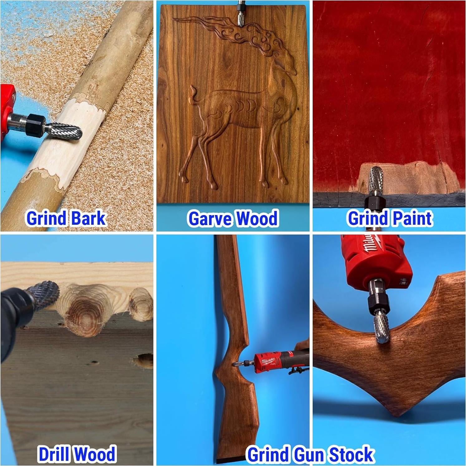 Juego de 3 Fresas de Carburo Sworker 1/4" Vástago 12.7mm