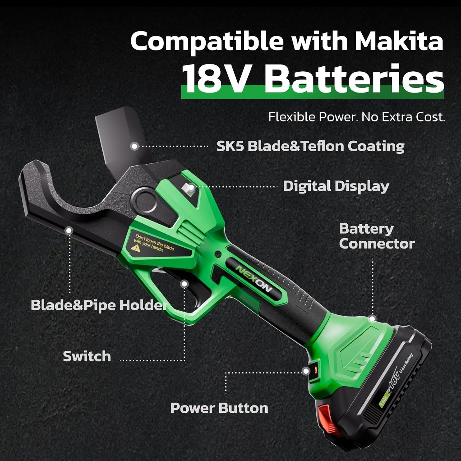 Cortador de Tubos Eléctrico NEXON 18V para PVC y Plástico