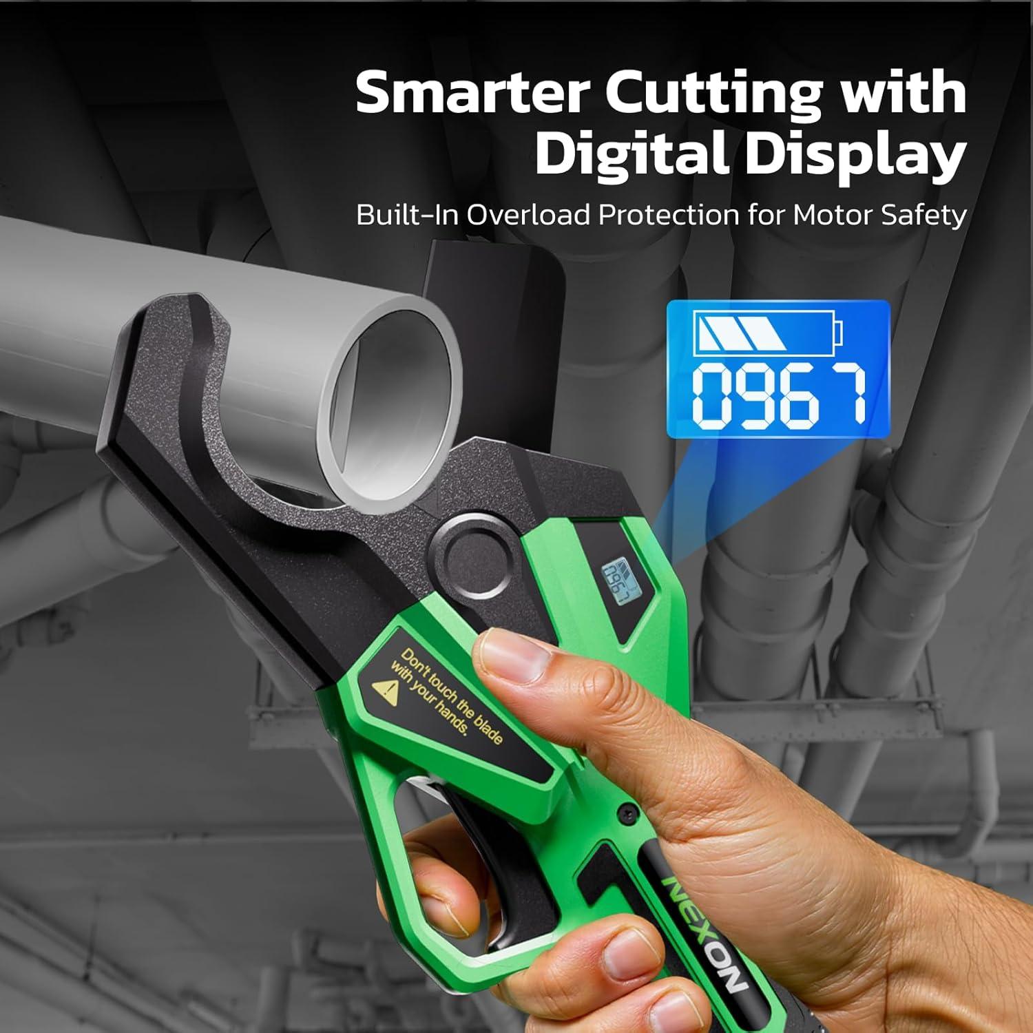 Cortador de Tubos Eléctrico NEXON 18V para PVC y Plástico