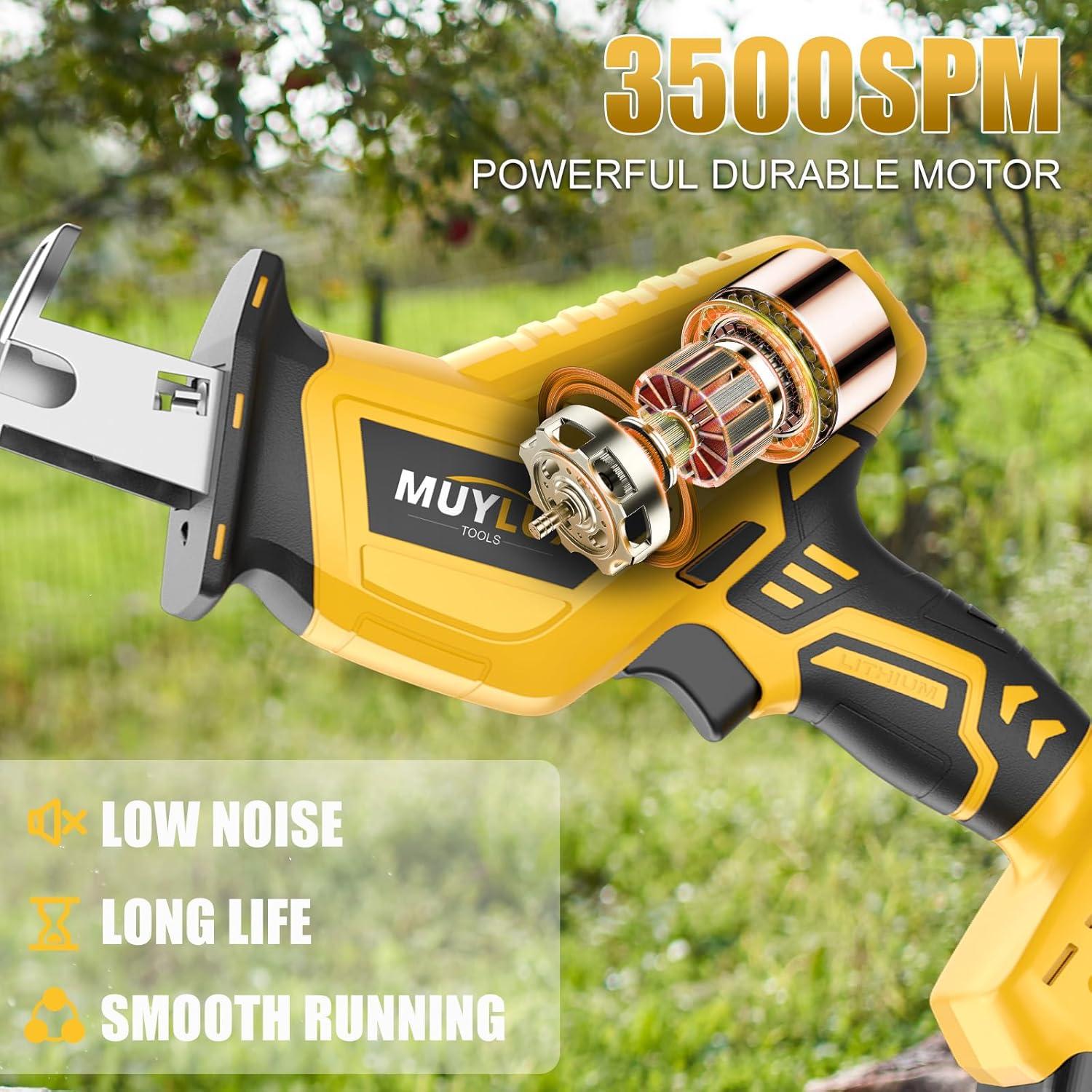 Sierra Recíproca Inalámbrica Muylux 20V con 4 Cuchillas