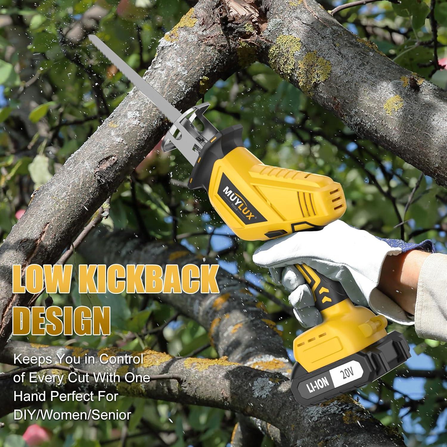 Sierra Recíproca Inalámbrica Muylux 20V con 4 Cuchillas