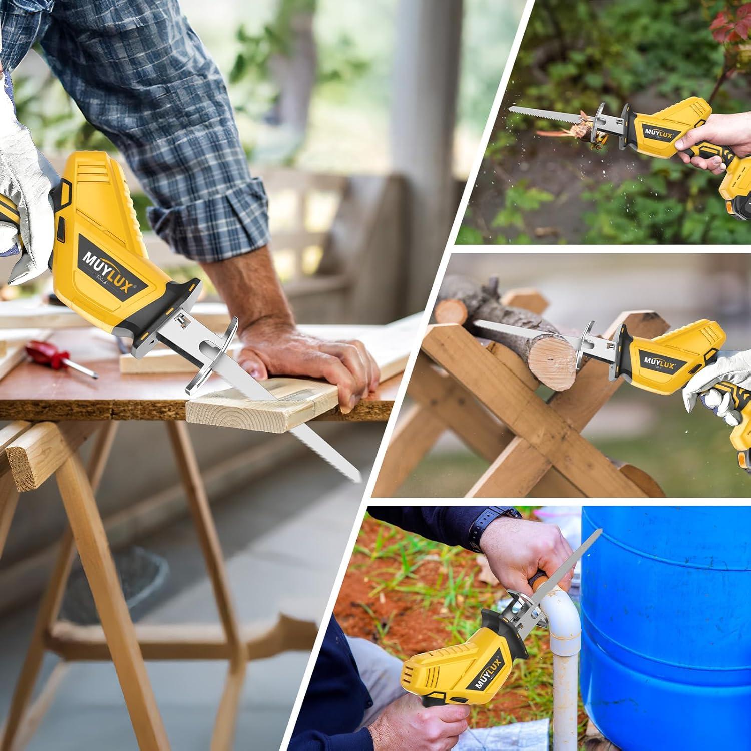 Sierra Recíproca Inalámbrica Muylux 20V con 4 Cuchillas