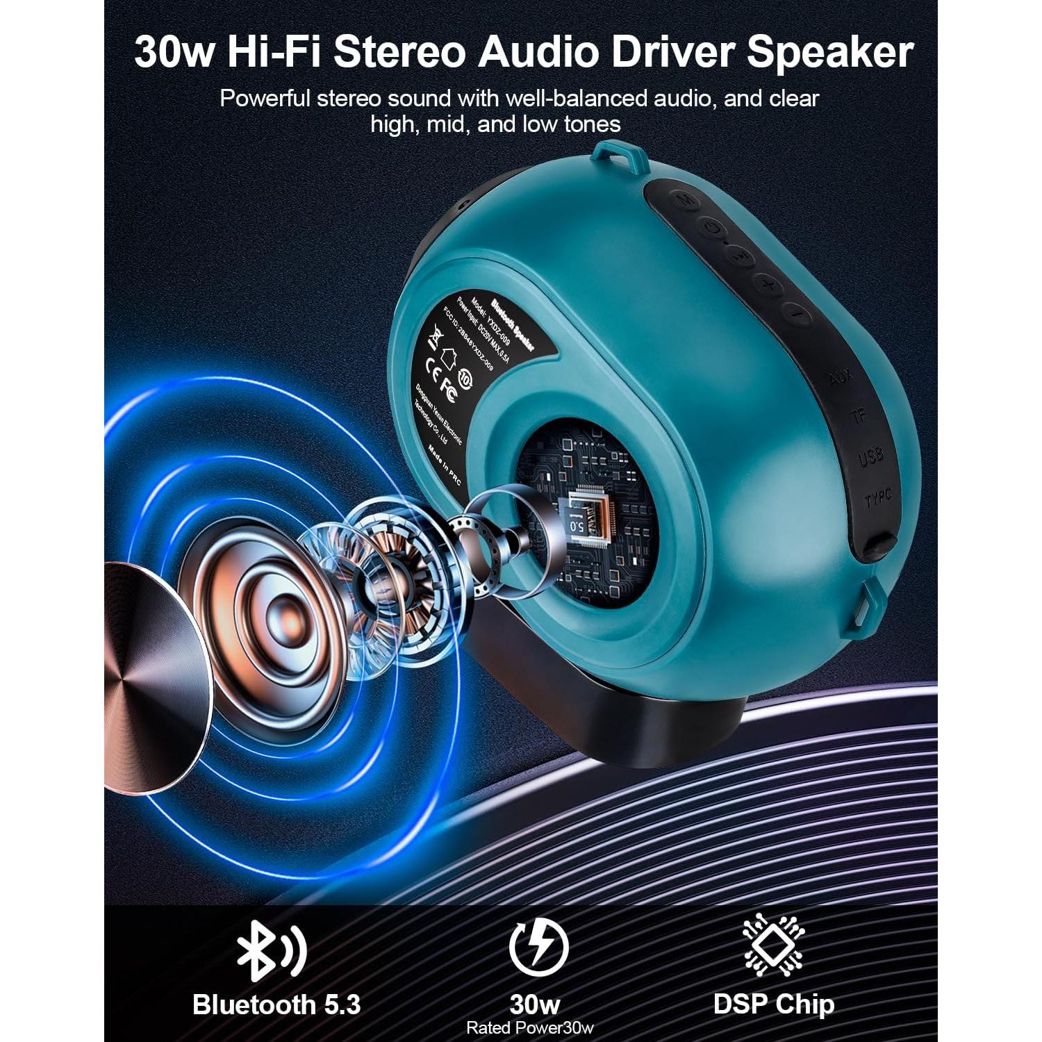 Altavoz Bluetooth Inalámbrico Adisipsoarin YXDZ-009 30W