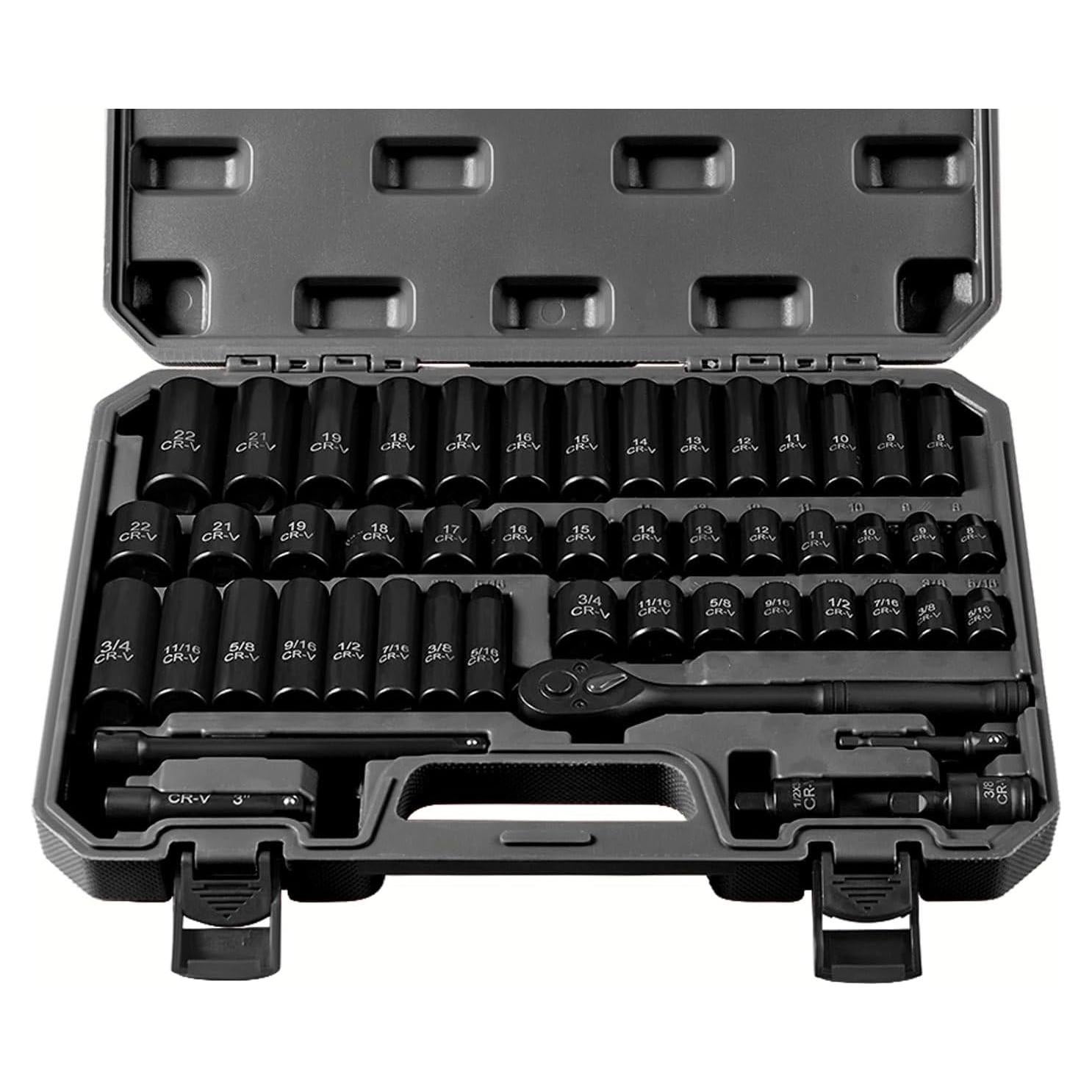 Juego de Llaves de 3/8" Sunplux 50 Piezas SAE y Métrico