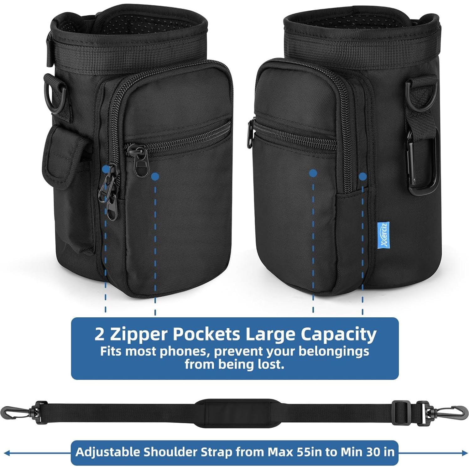 Bolsa Portabotellas de Agua Xxerciz 40oz con Bolsillo para Teléfono