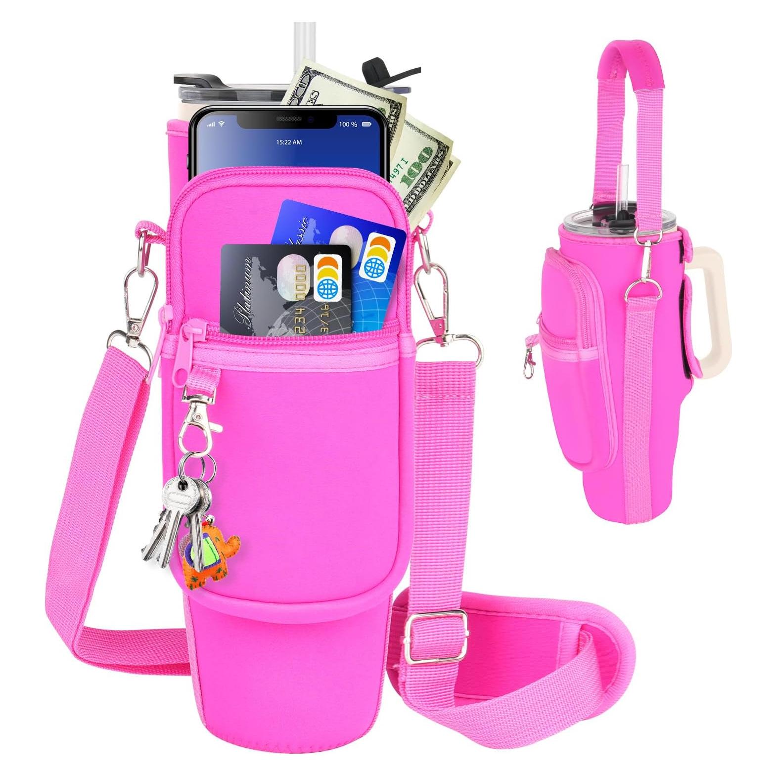 Bolsa Portabotellas de Agua Lefor Z 40 oz Neopreno Rojo Rosa