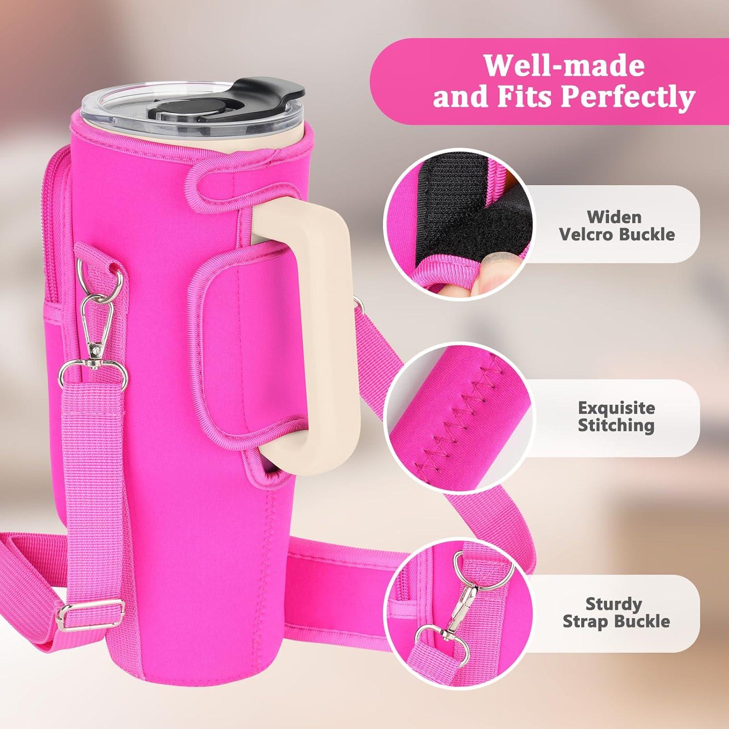 Bolsa Portabotellas de Agua Lefor Z 40 oz Neopreno Rojo Rosa