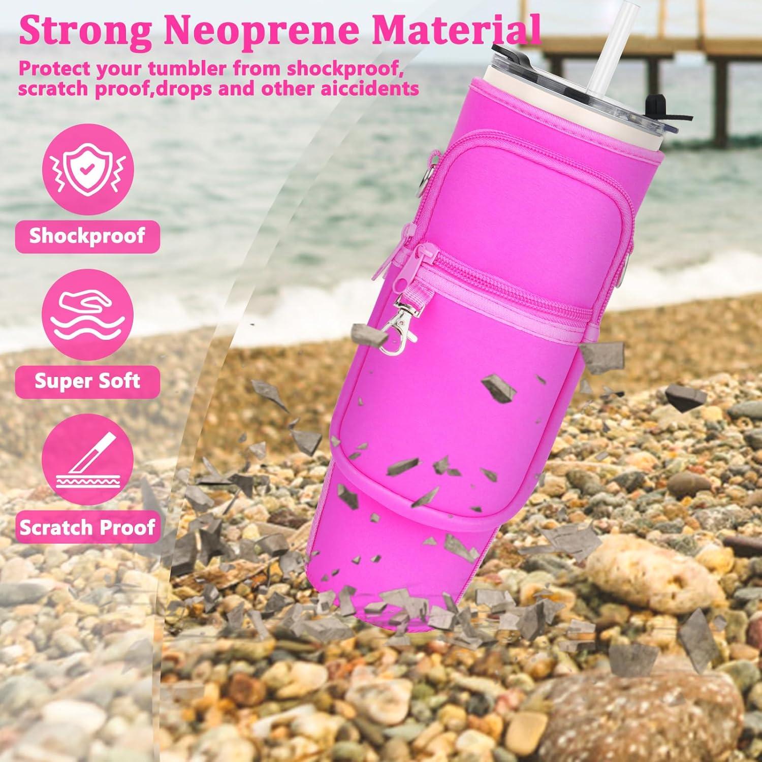 Bolsa Portabotellas de Agua Lefor Z 40 oz Neopreno Rojo Rosa