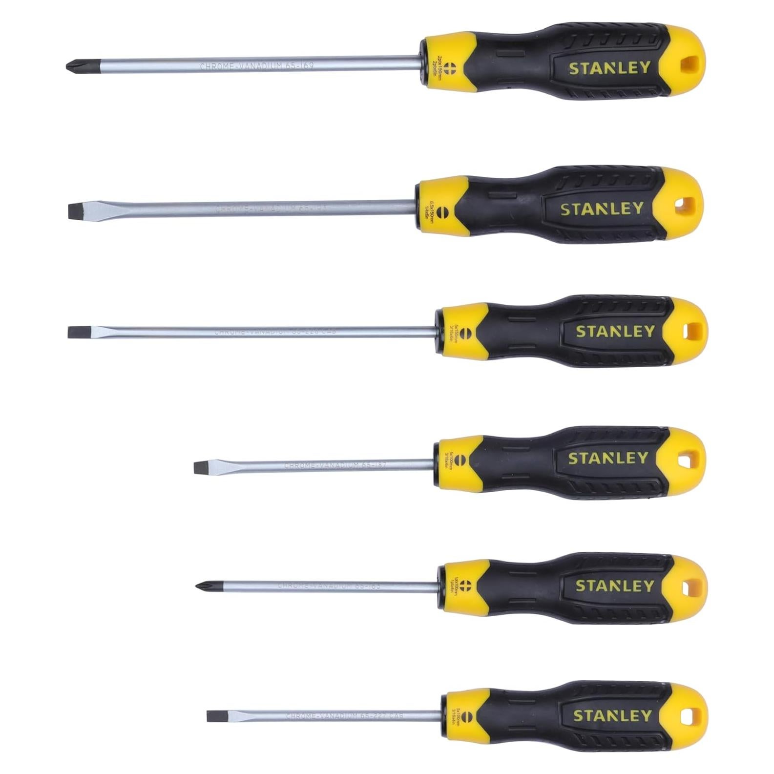 Juego de Destornilladores Stanley 6 Piezas Ergonómico