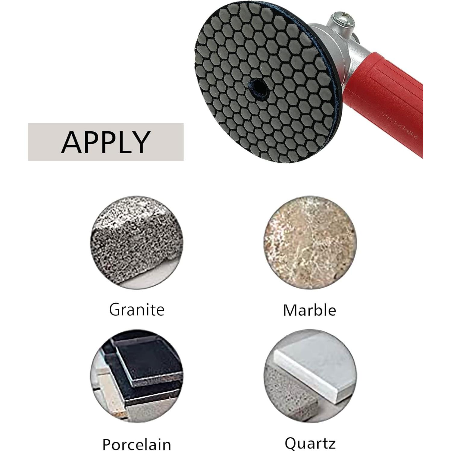 Discos de Pulido de Diamante Seco ComeFloor 100 mm 7 PCS Grano 50#-3000#