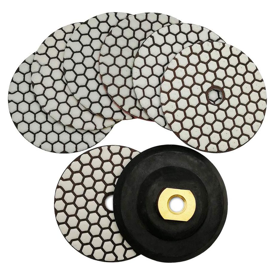 Juego de Almohadillas de Pulido Diamante 100mm SHDIATOOL 7 Piezas