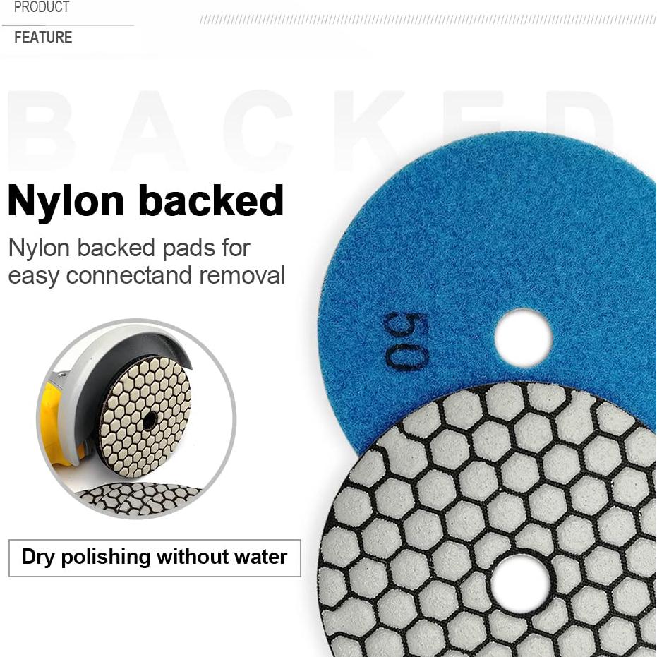 Juego de Almohadillas de Pulido Diamante 100mm SHDIATOOL 7 Piezas