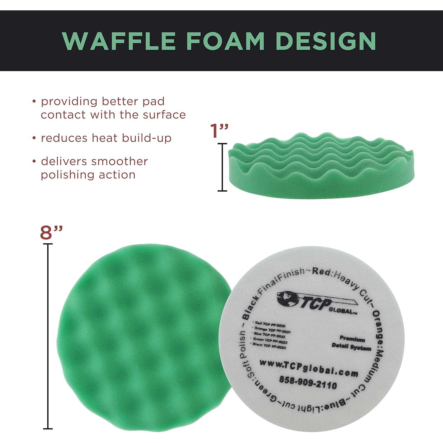 Kit de Pulido Profesional TCP Global 8" con 6 Almohadillas