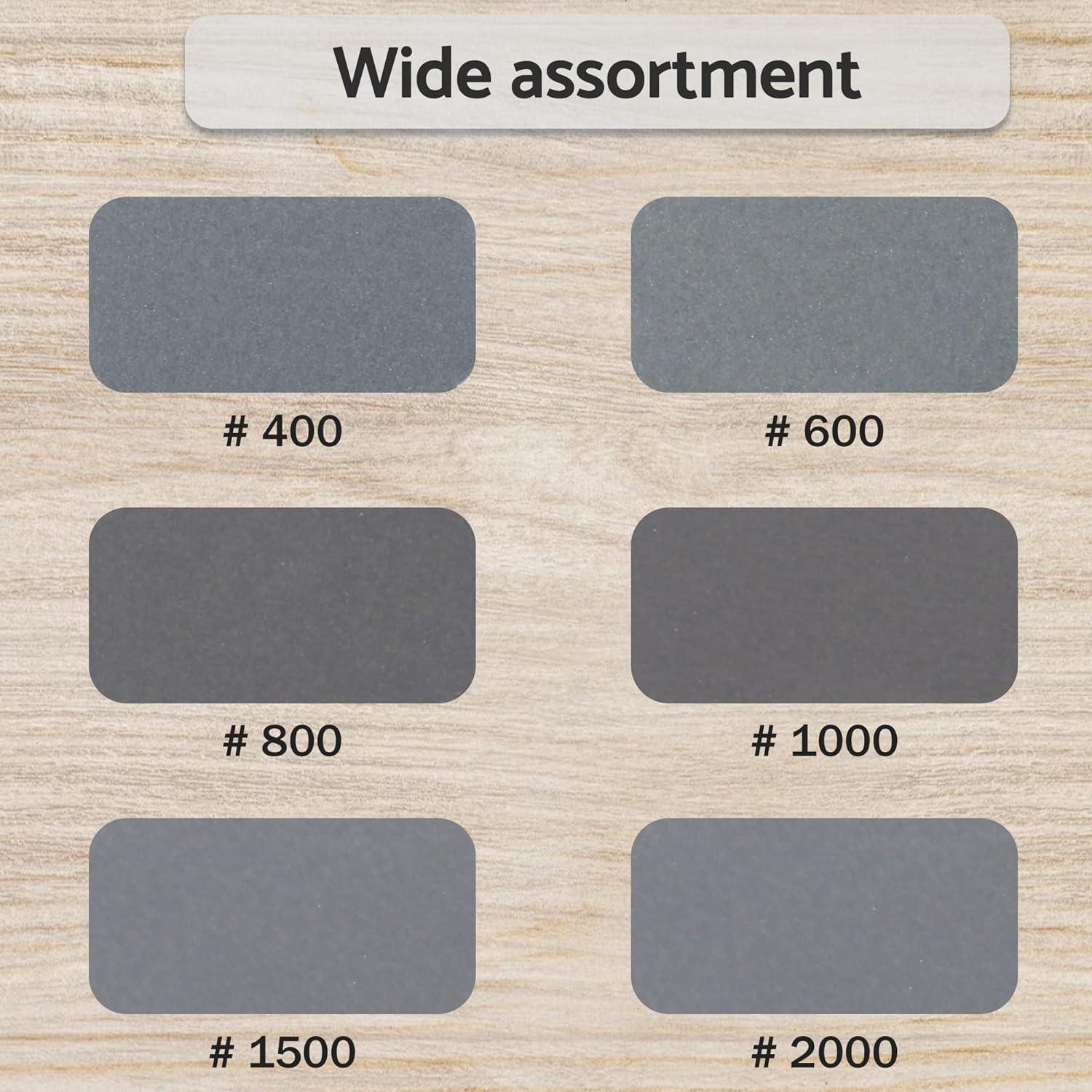 Discos de Lijado Húmedo y Seco 5" S&F 60 pcs Grano 400-2000