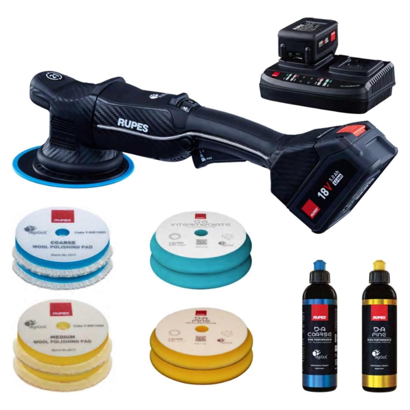 Pulidora Orbital RUPES HLR21 BigFoot iBrid Kit Básico 18V