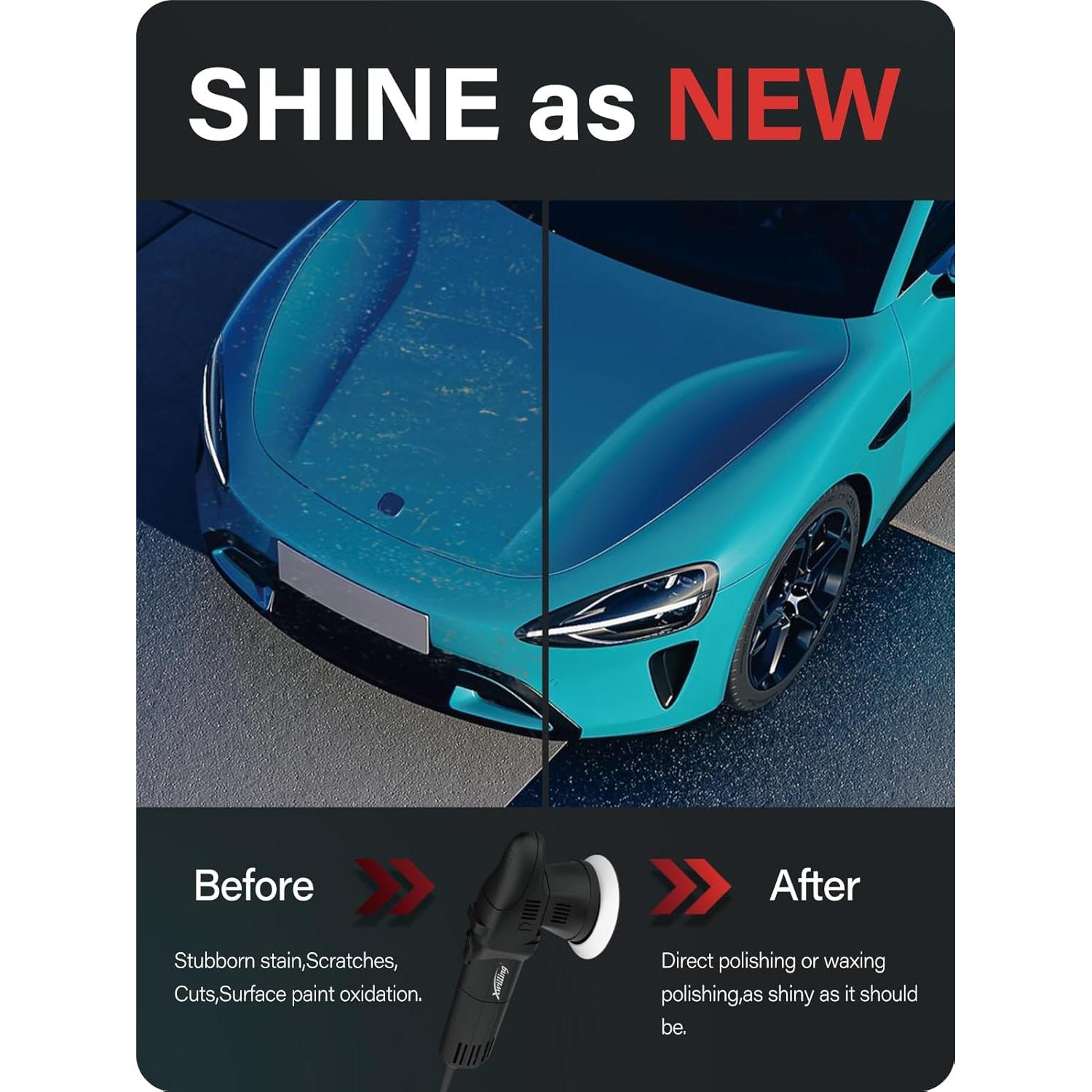 Pulidor Orbital Aleatorio XWILLING 5" 800W 6 Velocidades