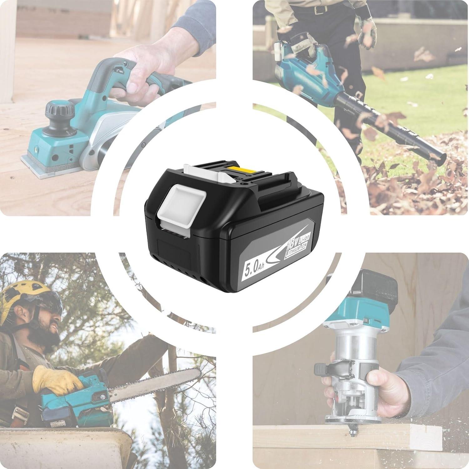 Juego de 2 Baterías 5.0Ah y Cargador Makita 18V - Reemplazo