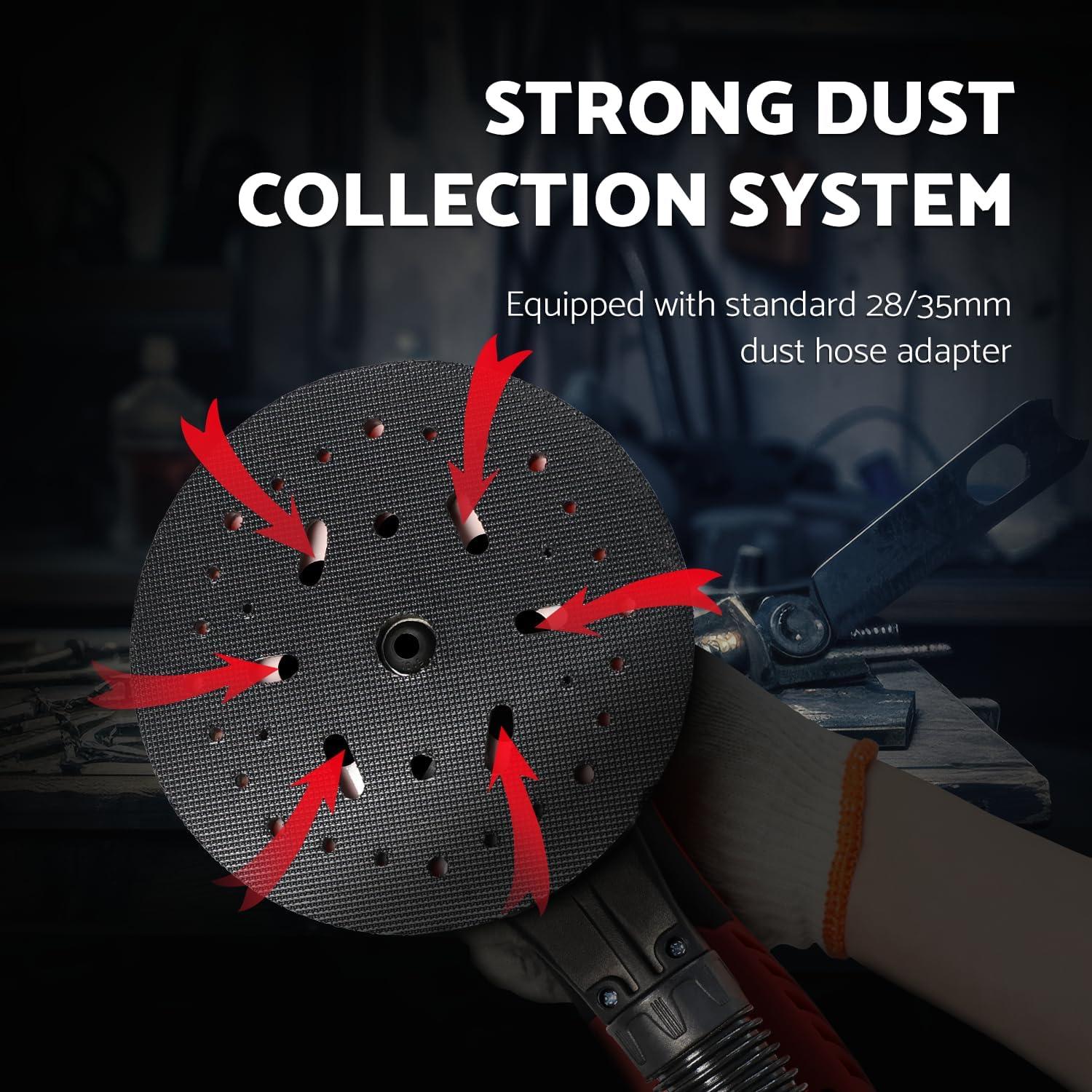 Lijadora Orbital Eléctrica S&F 350W 5" y 6" con Aspiradora