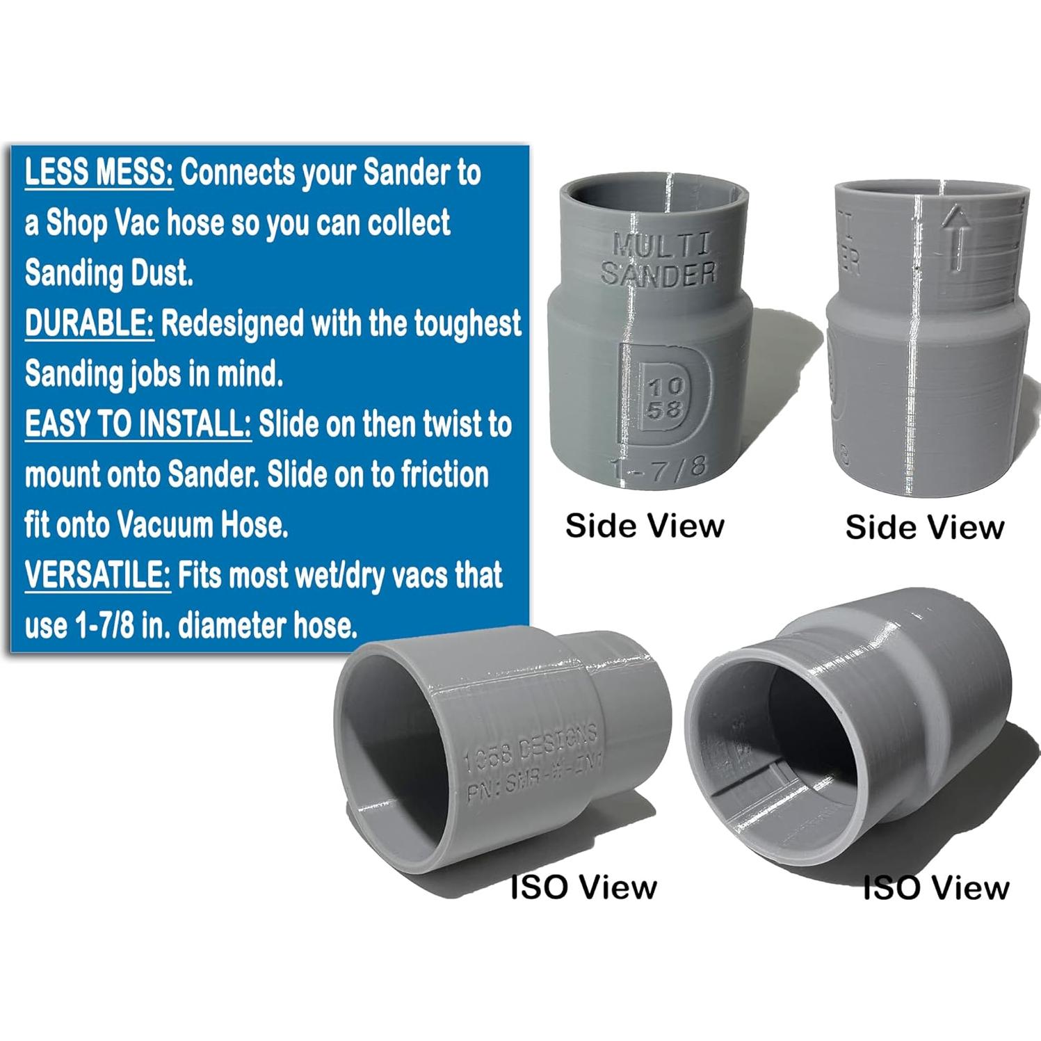 Adaptador de Manguera para Lijadora SKIL 4-en-1 1058 Designs