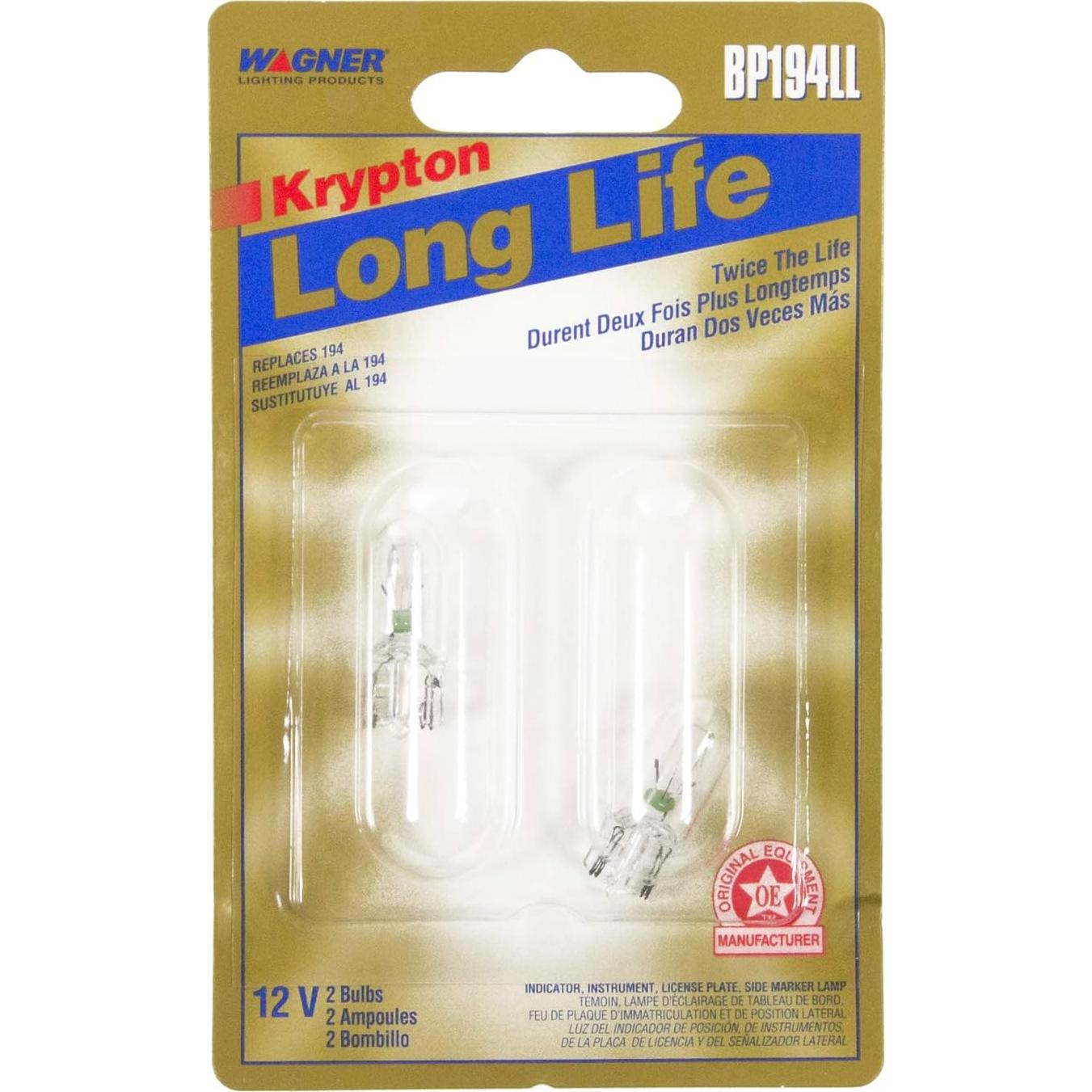 Bombilla Wagner BP194LL LongLife HD 2 unidades para vehículos