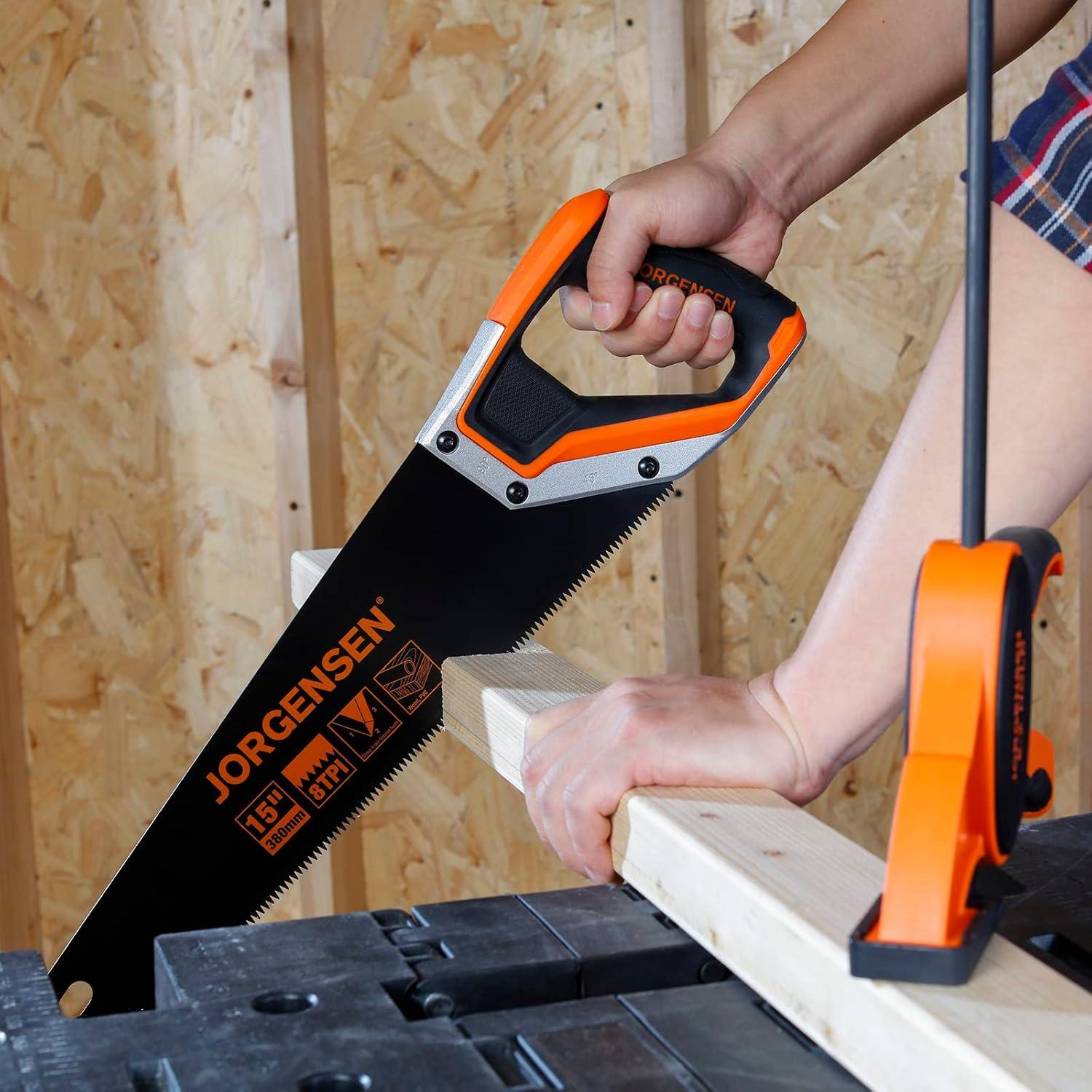 Sierra de Mano JORGENSEN 38.1 cm Acero SK5 Ergonómica