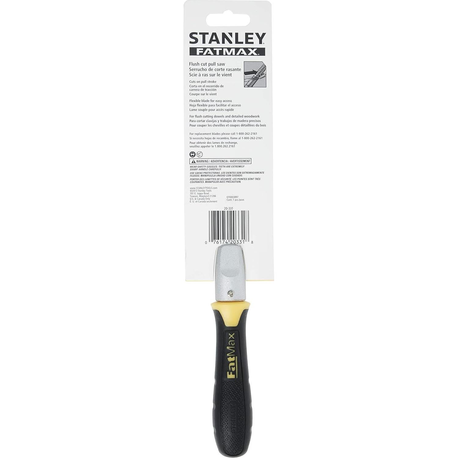 Sierra de Corte Plano Stanley 20-331 12 cm 23 Puntos por Pulgada