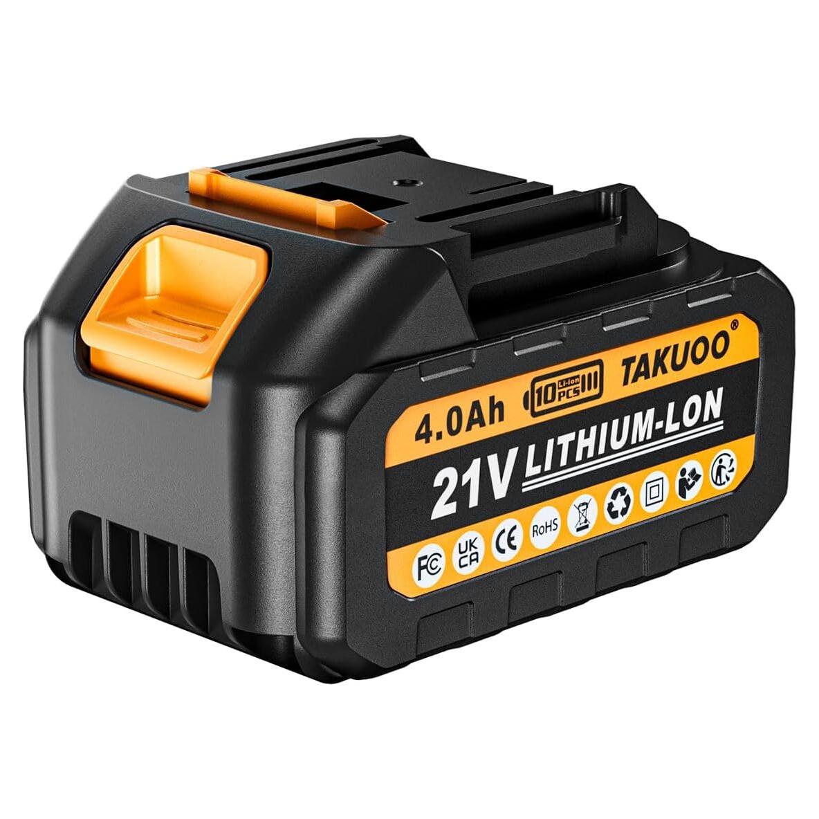 Batería de Reemplazo Takuoo 21V 4000mAh para Llave de Impacto