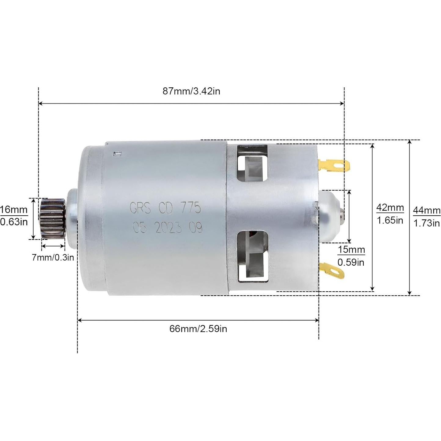 Motor DC 775 16 Dientes 18V ChgImposs para Taladro Eléctrico
