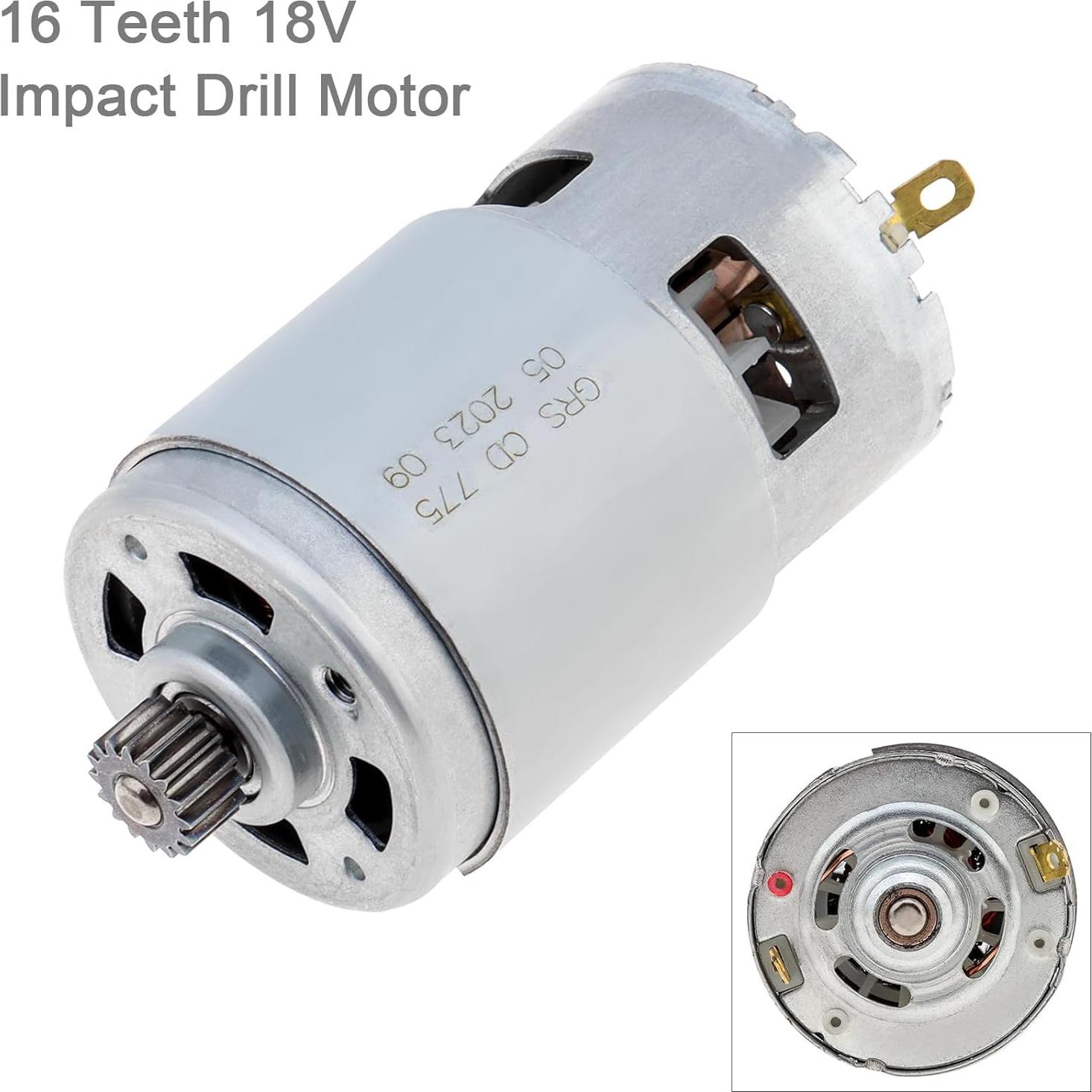 Motor DC 775 16 Dientes 18V ChgImposs para Taladro Eléctrico