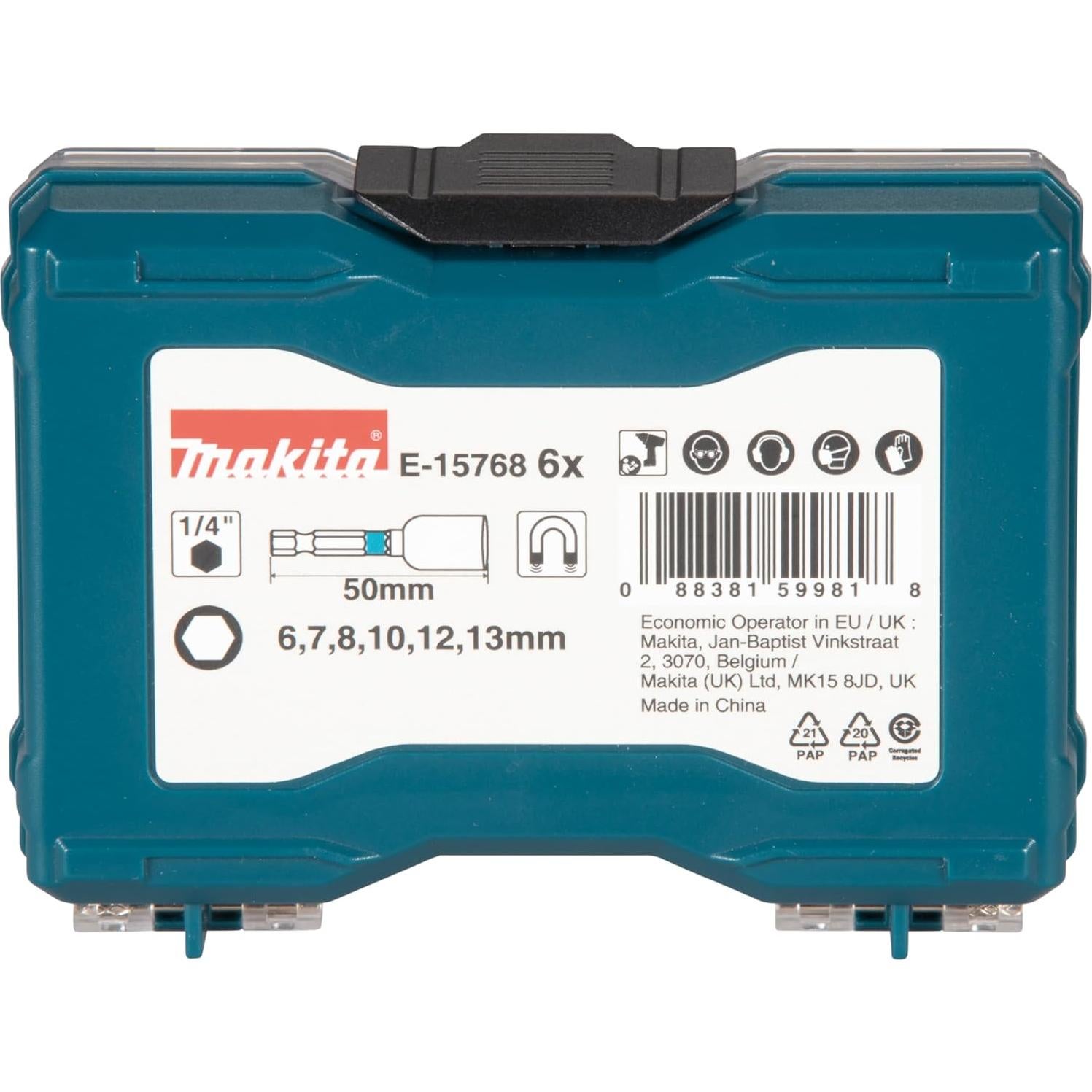 Juego de 6 Destornilladores de Tuerca Impacto Makita E-15768