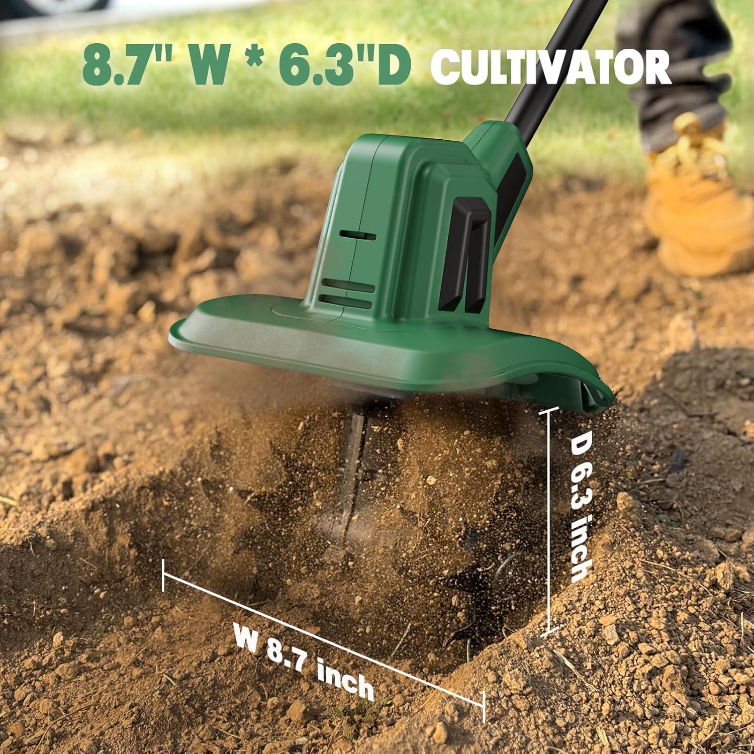 Cultivador Eléctrico Inalámbrico Mayoki TLMT18 270 RPM 22 cm