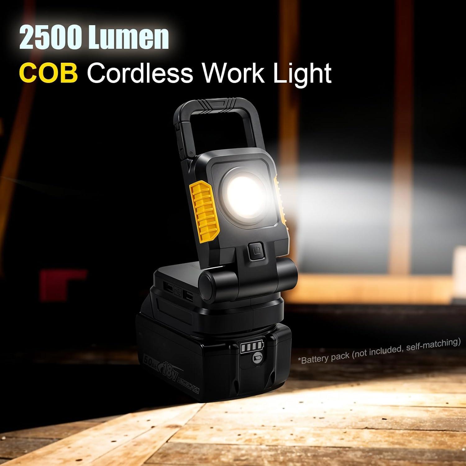 Luz de Trabajo LED COB 25W Tresda 2500 Lúmenes 18V