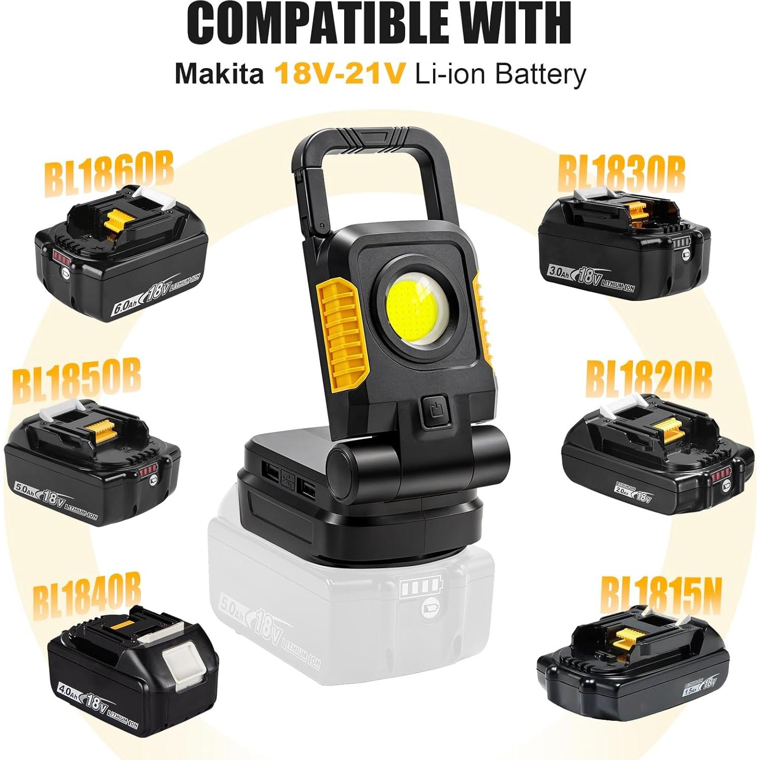 Luz de Trabajo LED COB 25W Tresda 2500 Lúmenes 18V