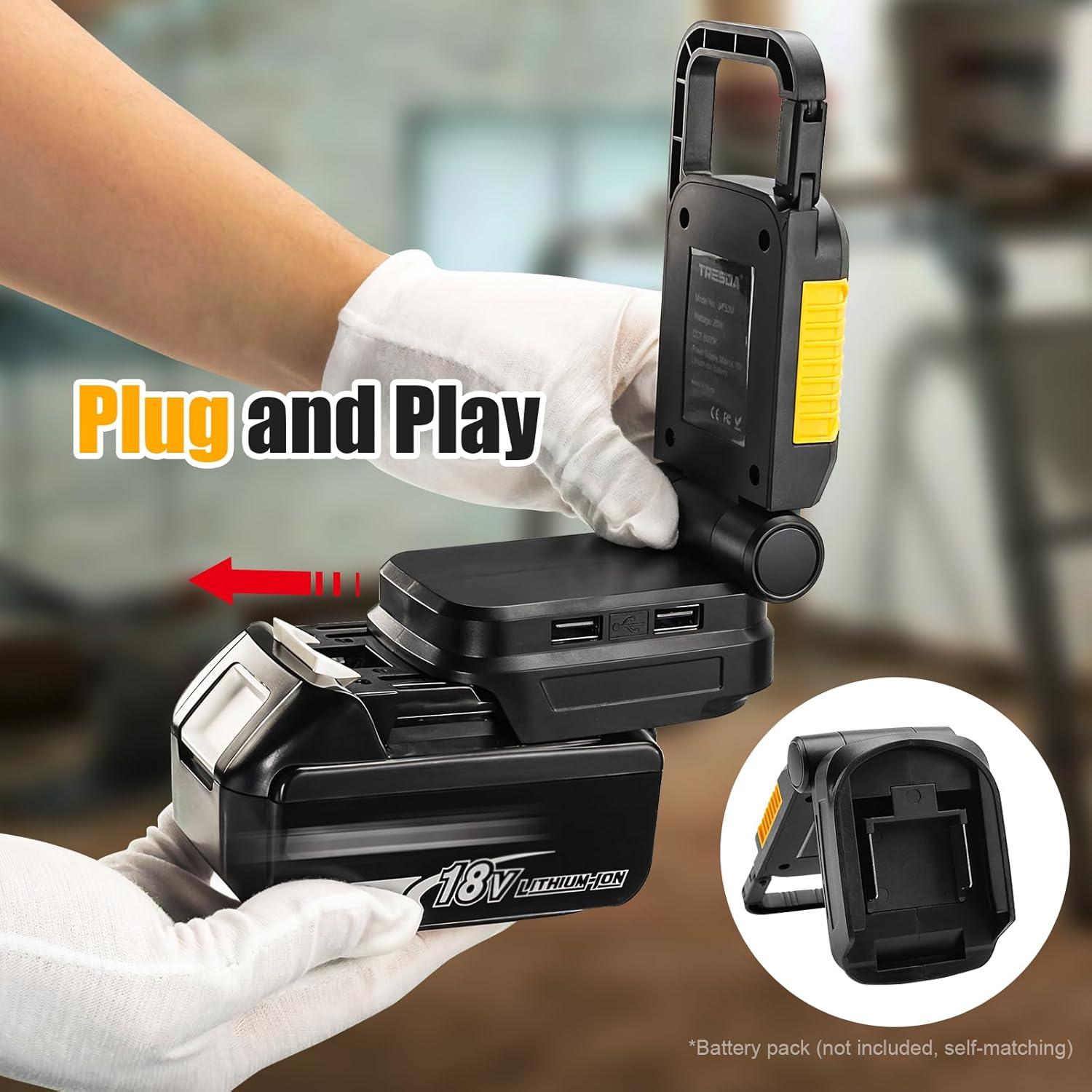 Luz de Trabajo LED COB 25W Tresda 2500 Lúmenes 18V