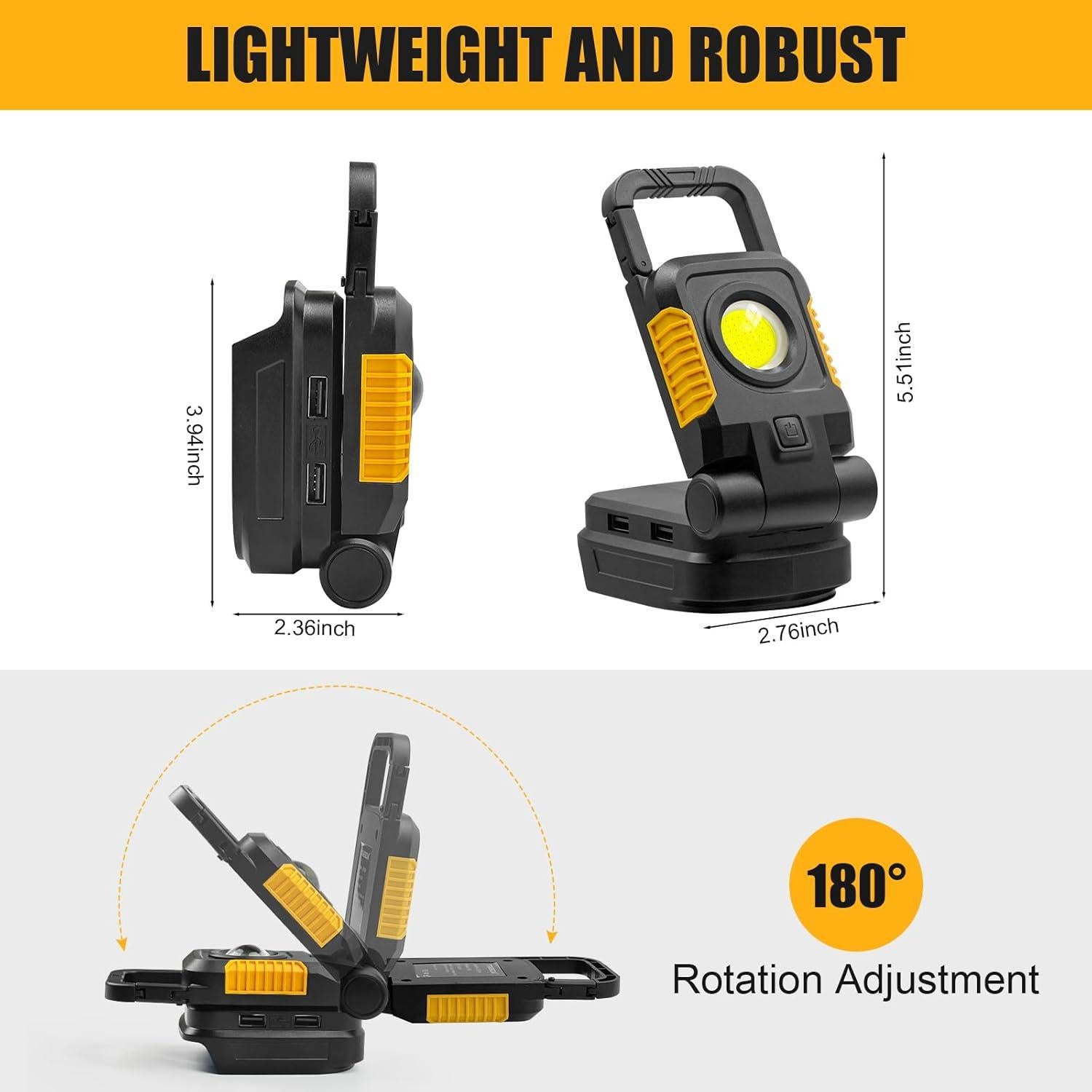Luz de Trabajo LED COB 25W Tresda 2500 Lúmenes 18V