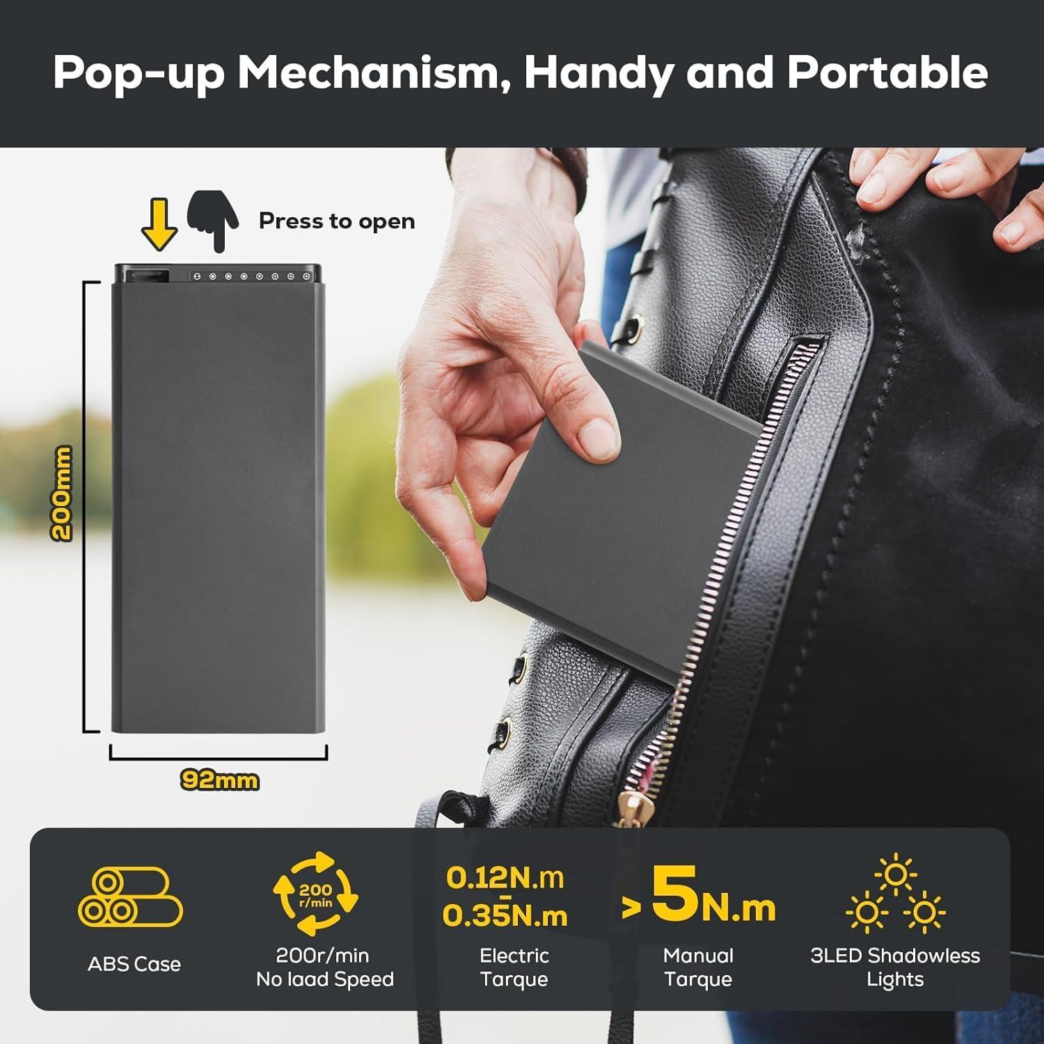 Destornillador Eléctrico Vilcome 68 en 1 Recargable 300 RPM