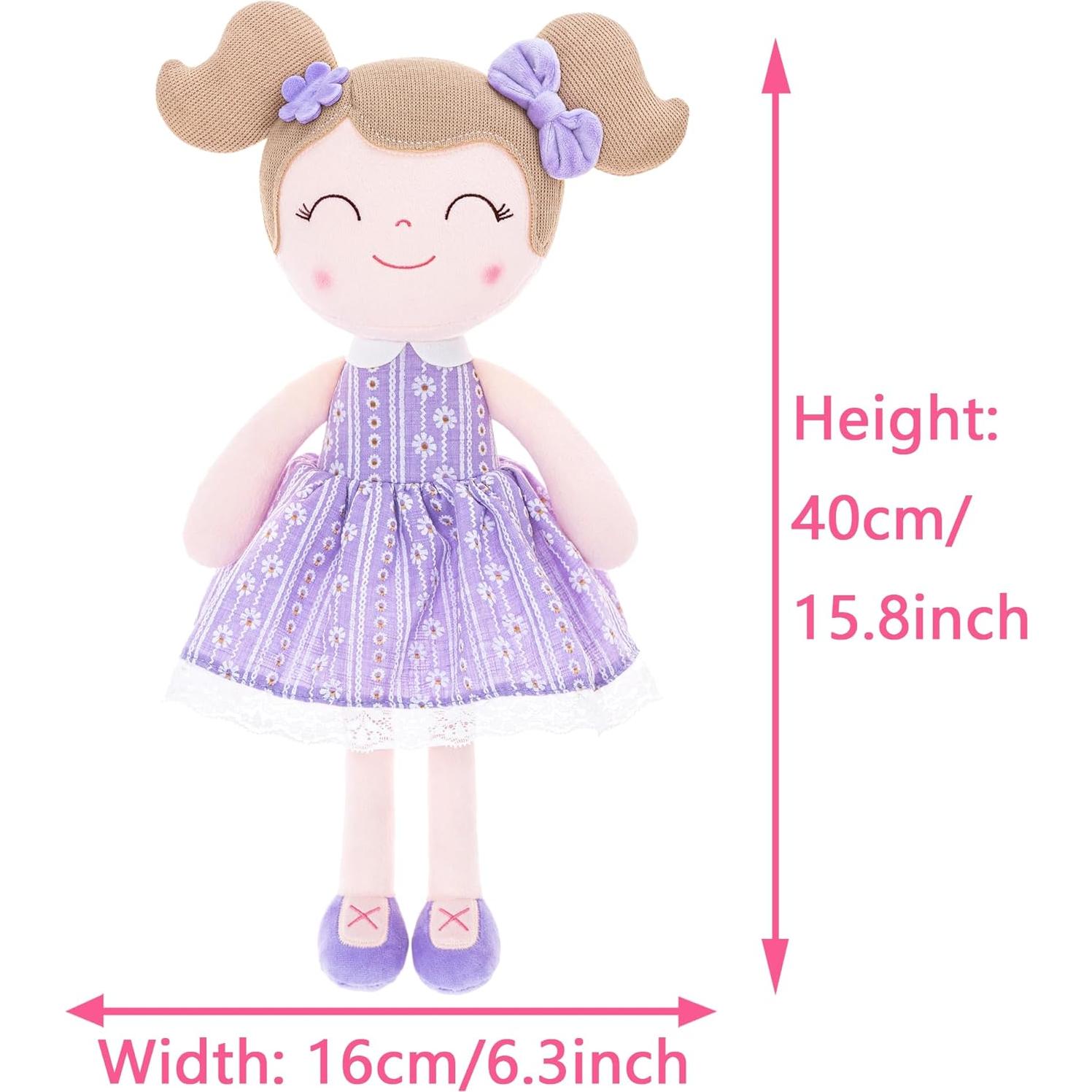 Muñeca de Peluche Gloveleya 40.64 cm Lavanda con Canasta