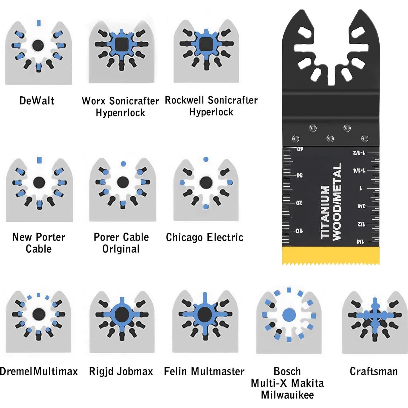 26 Cuchillas de Sierra Oscilante AIFICUT para Madera y Metal