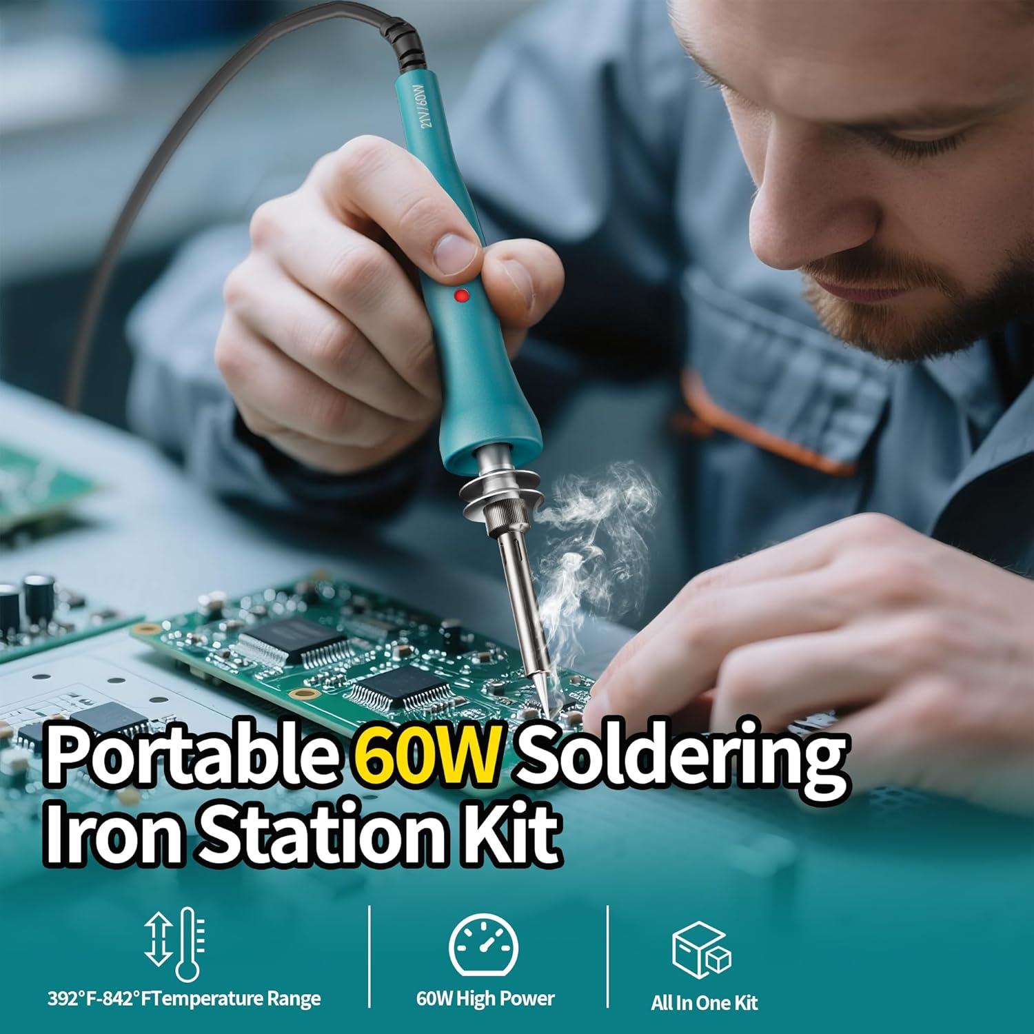 Kit de Soldador Inalámbrico HHieratic 60W para Batería 18V