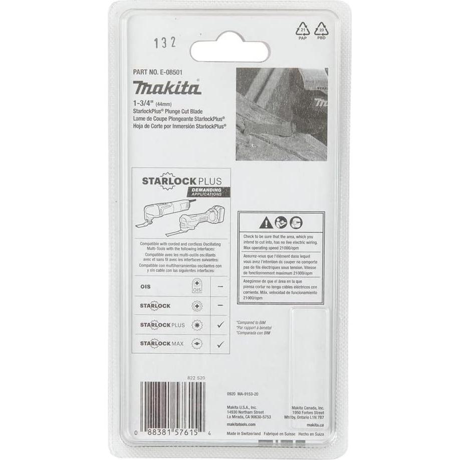 Cuchilla de Corte en Profundidad Makita E-08501 4.45 cm Metal Duro