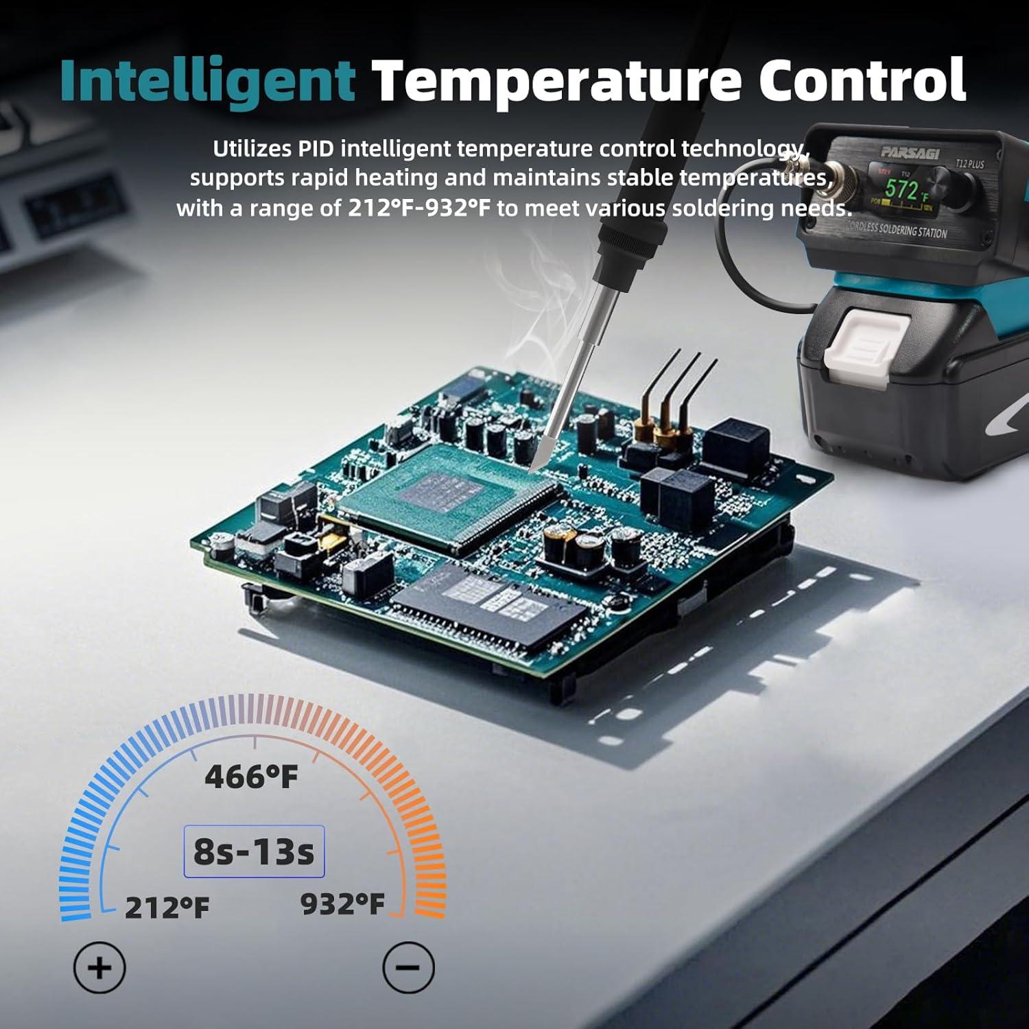 Estación de Soldadura Inalámbrica Makita 18V T12 PLUS - Pantalla IPS