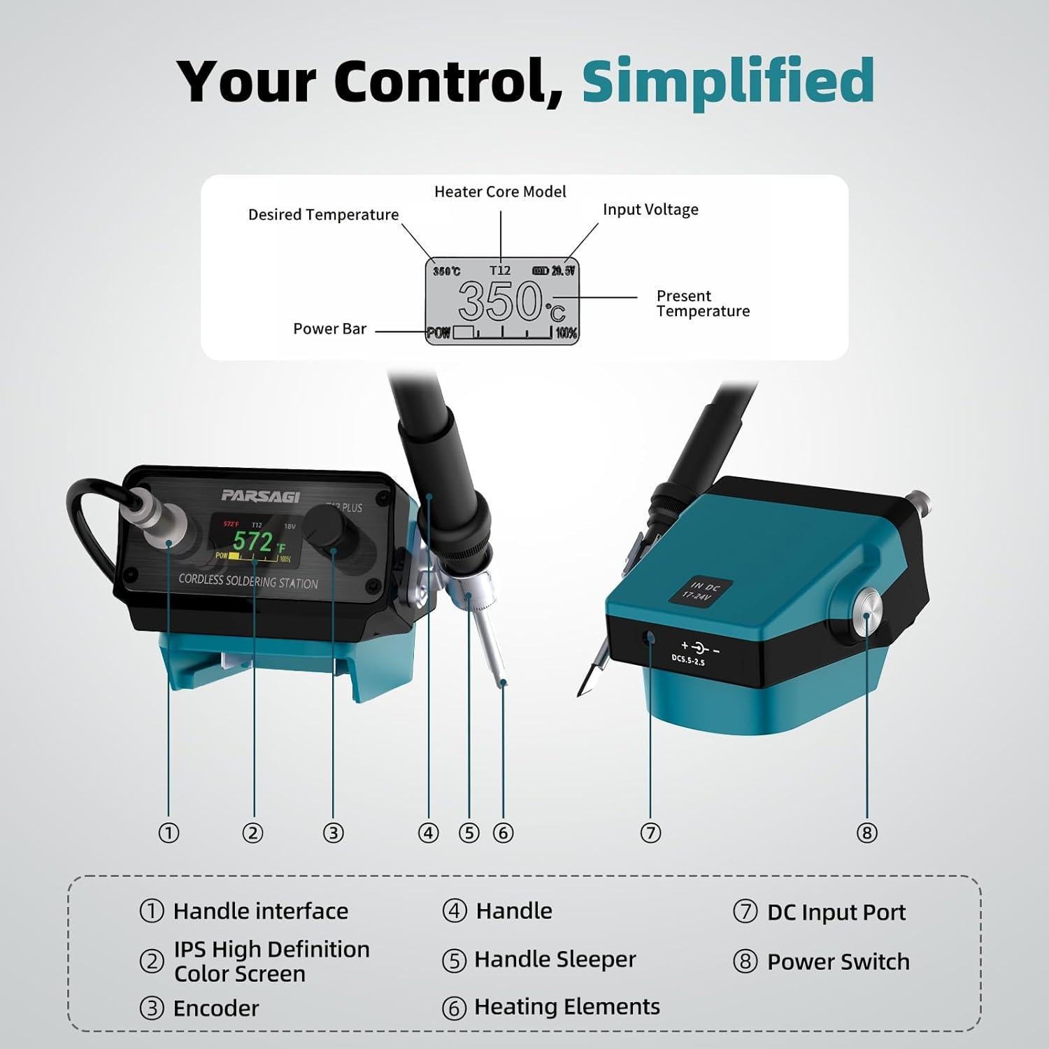 Estación de Soldadura Inalámbrica Makita 18V T12 PLUS - Pantalla IPS