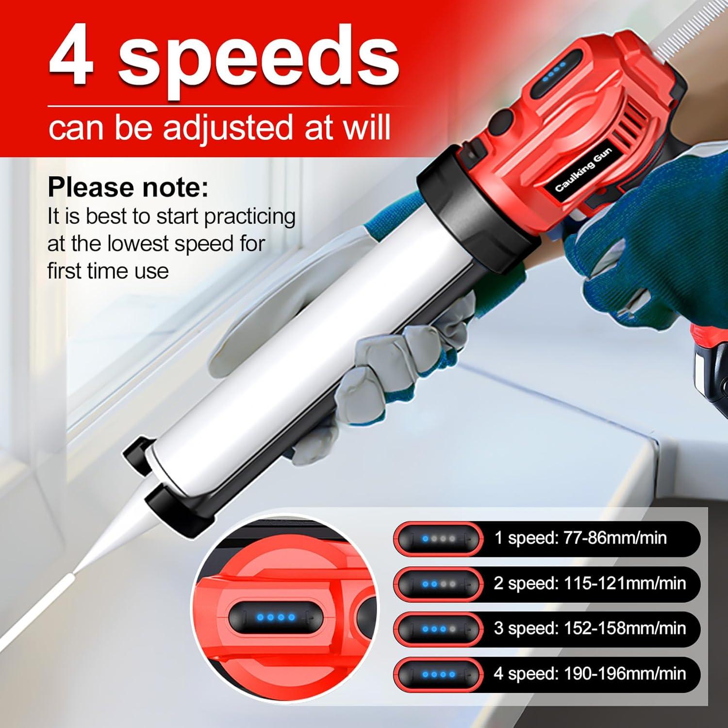 Pistola de Silicona Eléctrica CdbestBm 18V Inalámbrica LED 10oz