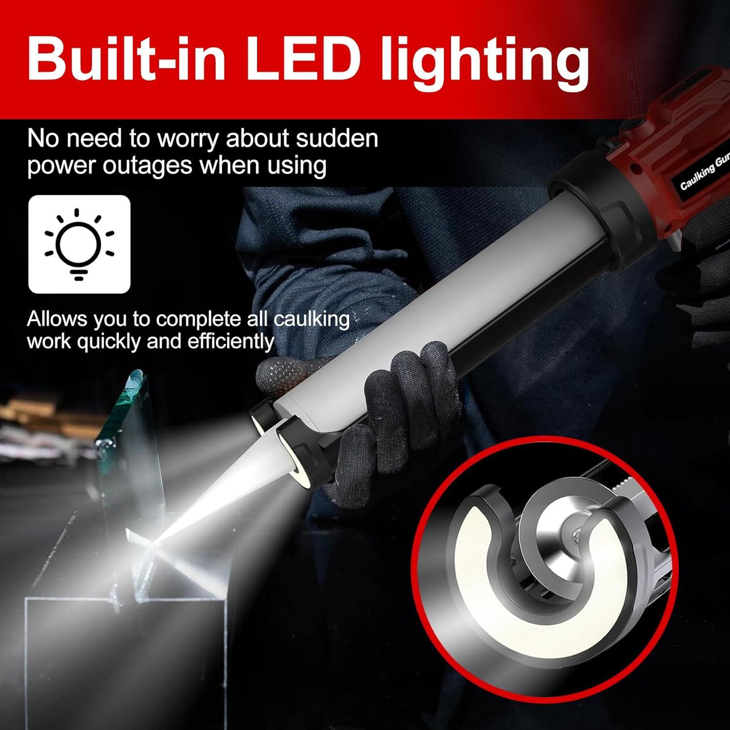 Pistola de Silicona Eléctrica CdbestBm 18V Inalámbrica LED 10oz