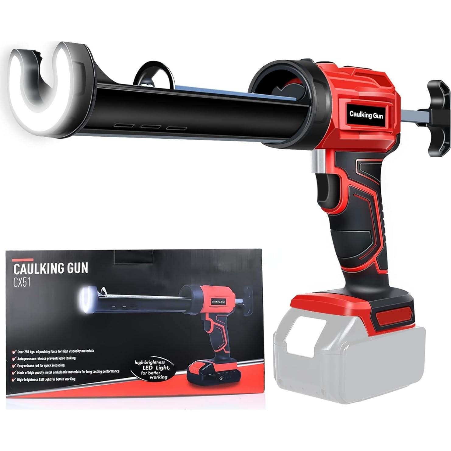 Pistola de Silicona Eléctrica CdbestBm 18V Inalámbrica LED 10oz