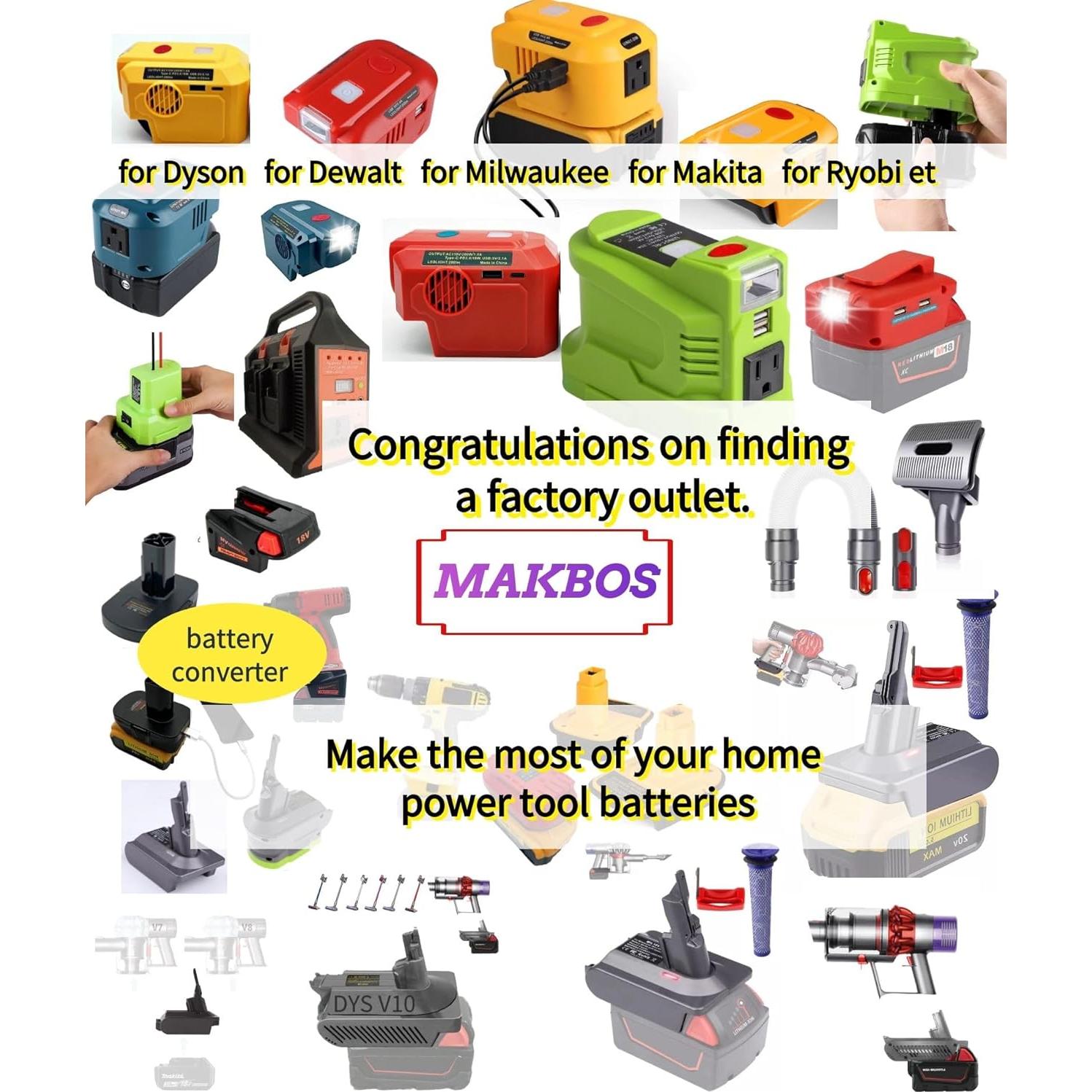 Adaptador de Cables de Arranque MAKBOS 18V para Coches 12V