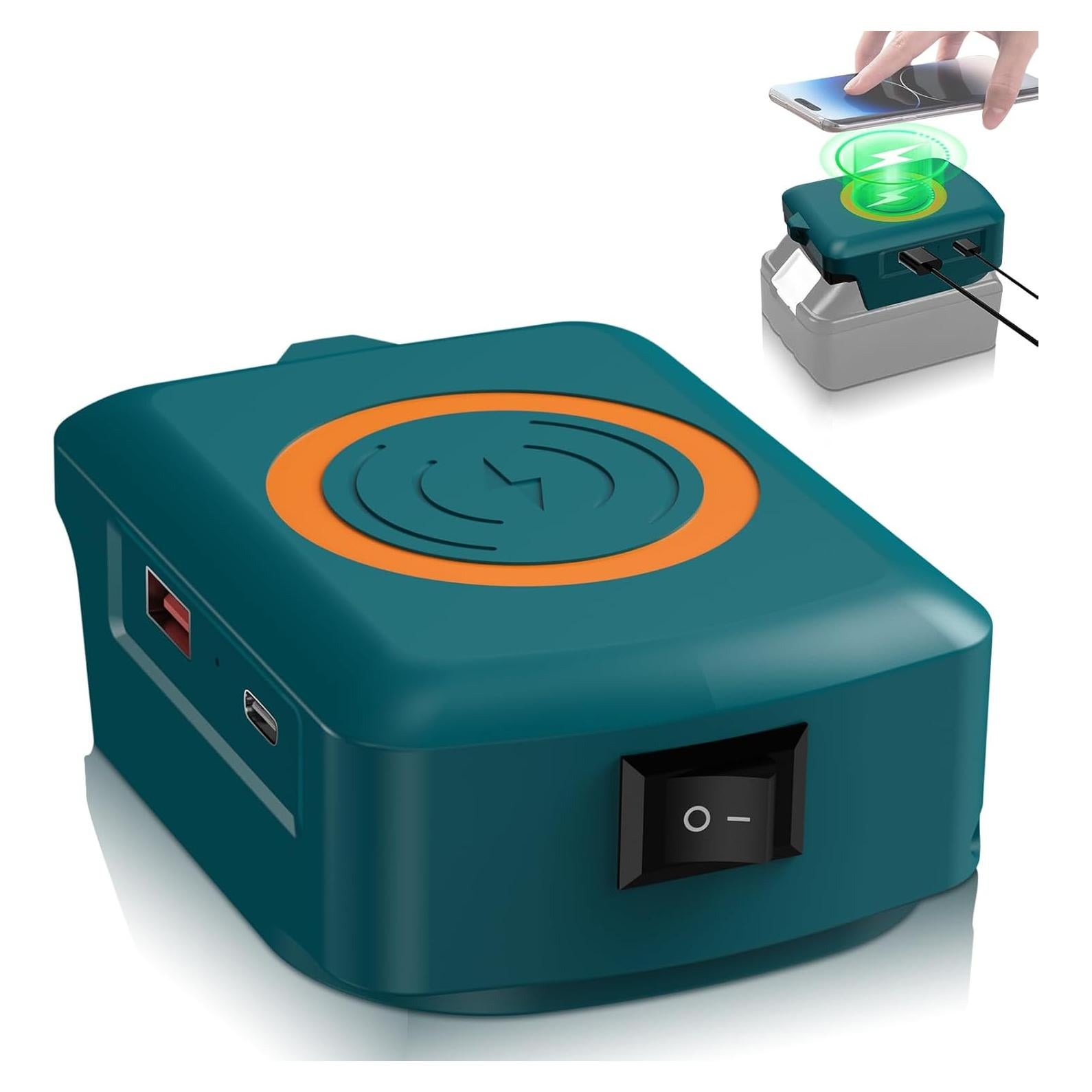 Adaptador Cargador Inalámbrico Rápido Fybemax para Makita 18V