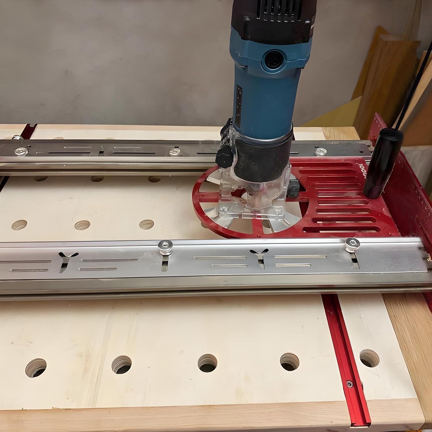 Base de Router Universal Toolcool 24.4x15.7cm Aluminio