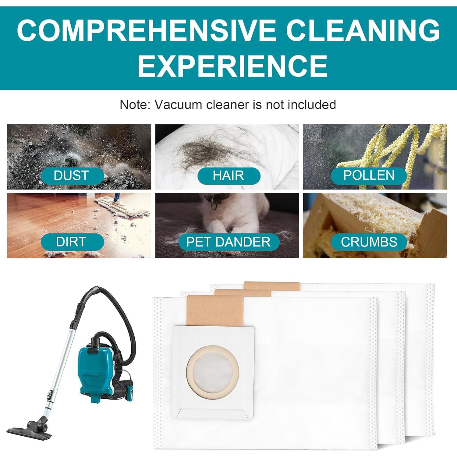 Paquete de 12 bolsas de filtro Giokyi 197903-8 para aspiradoras Makita